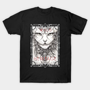 Cat Pet Wild Nature Illustration Line Epic Illustration Line Art T-Shirt